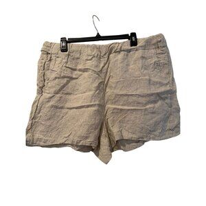 J.Crew Womens Beige Linen Shorts Size XL